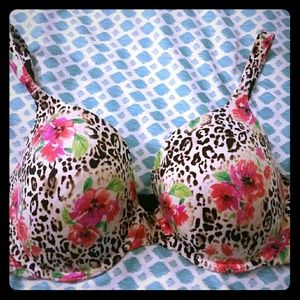 Body by Victoria 34DD leopard floral bra